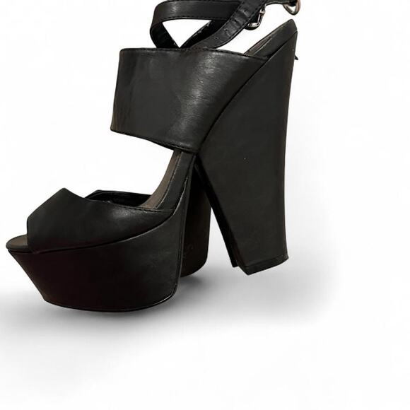 Steve Madden Vintage Black Chunky Platform Bratz Vibes Heels Size 7 - Picture 4 of 7